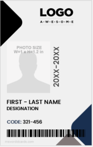 Staff Photo ID Card Template