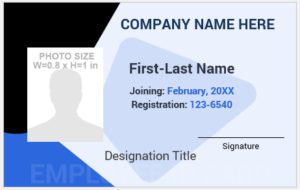 Staff Photo ID Card Template