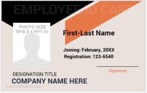 Staff Photo ID Card Template