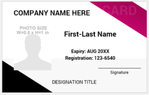 Staff Photo ID Card Template