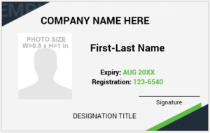 Staff Photo ID Card Template