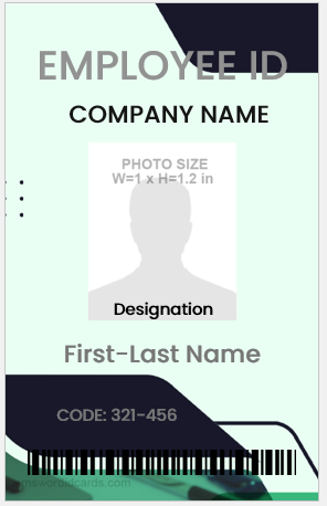 Staff Photo ID Card Template