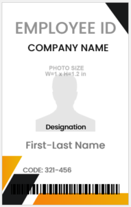 Staff Photo ID Card Template