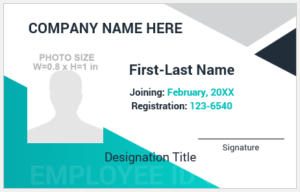 Staff Photo ID Card Template