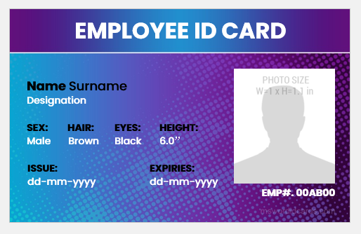ID Badge Maker as Employee ID Badge