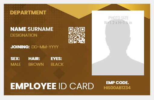 Employee ID Badge Template