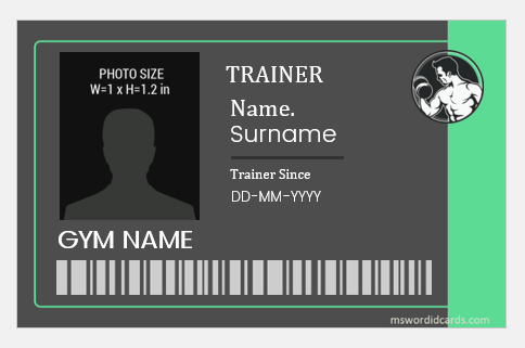 Gym ID Badge Template