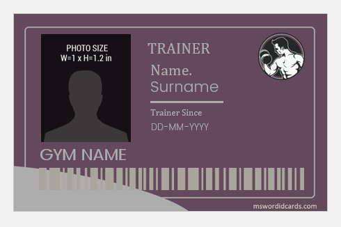 Gym ID Badge Template