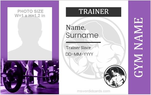 Gym ID Card Template