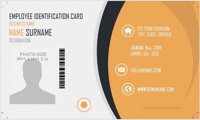 7 Free ID Badge Template Designs For MS Word