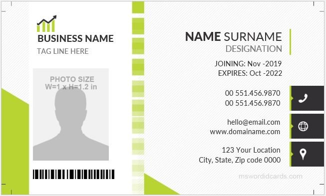 7 Free ID Badge Template Designs For MS Word