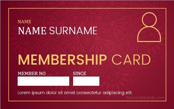 Fan Club Membership Card Template - Download in Word, Illustrator