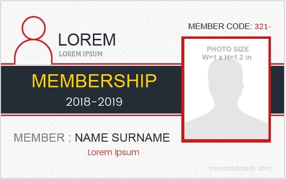 Membership id badge design