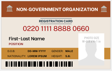 NGO Employee ID Badge Template