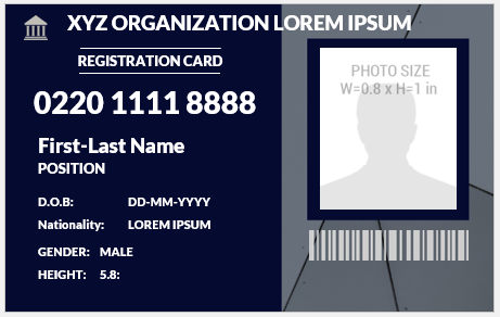 NGO Employee ID Badge Template