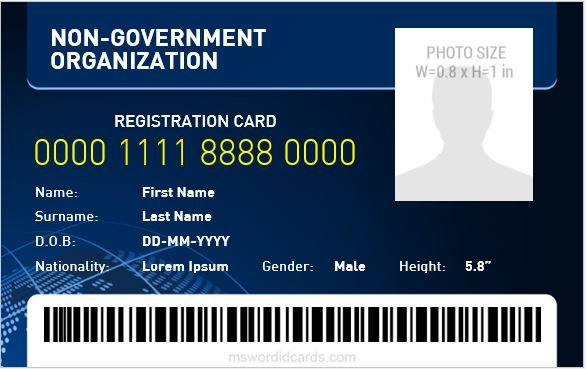 Non-Government Organization ID Badge