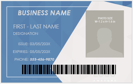 Blank ID badge template