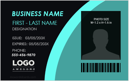 Blank ID card template