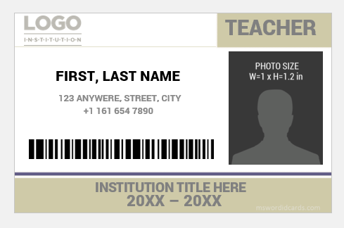 School ID Badge Format