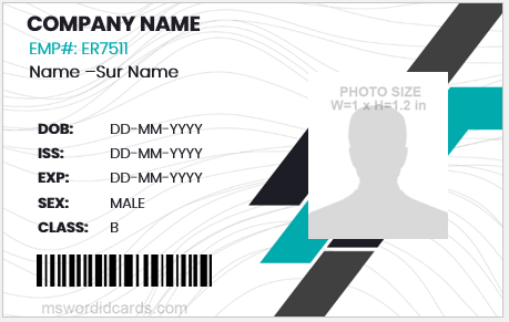 Fake ID badge template