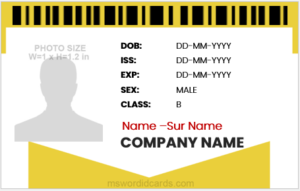 Fake ID badge template