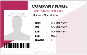 Fake ID badge template