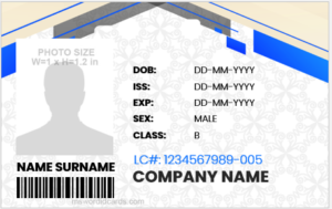 Fake ID badge template