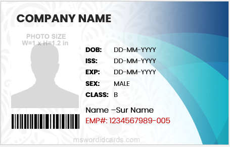 Fake ID badge template