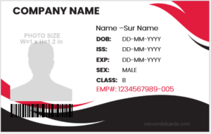 Fake ID badge template