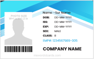 Fake ID badge template