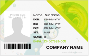 Fake ID badge template