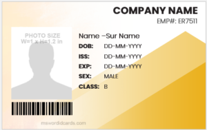 Fake ID badge template