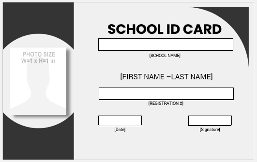 School ID Card Template