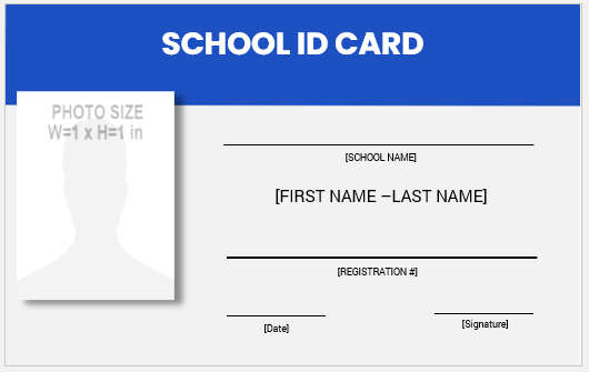 School ID Card Template