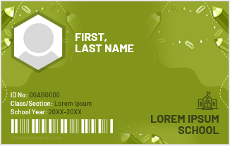School ID card template