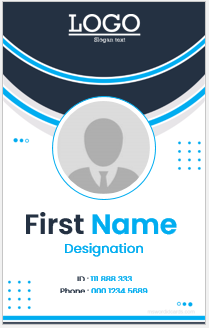 Fake ID badge template vertical size
