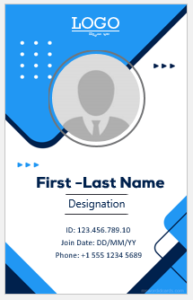Employee ID badge template