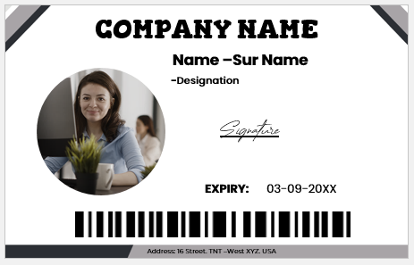 Employee ID Badge Template