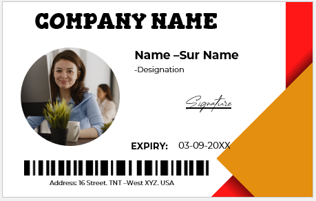 Employee ID Badge Template