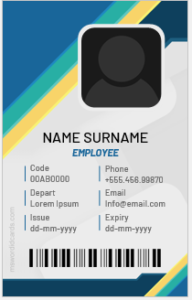 MS Word ID badge format