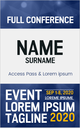 Event id badge template