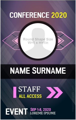 Id Badge Template for an Event