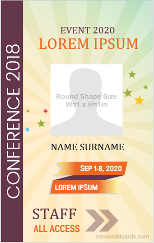 Event id badge template