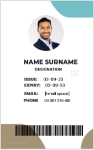 MS Word ID card format