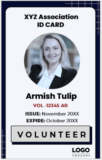 Volunteer ID Card Template