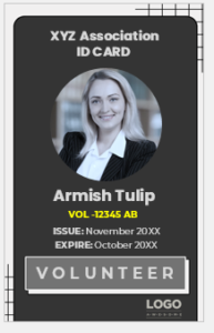 Volunteer ID Card Template