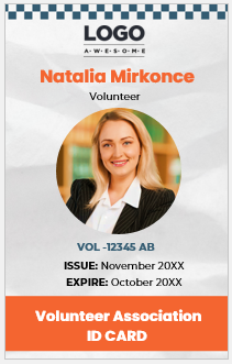 Volunteer ID Card Template