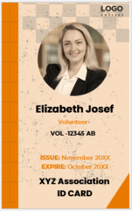 Volunteer ID Card Template