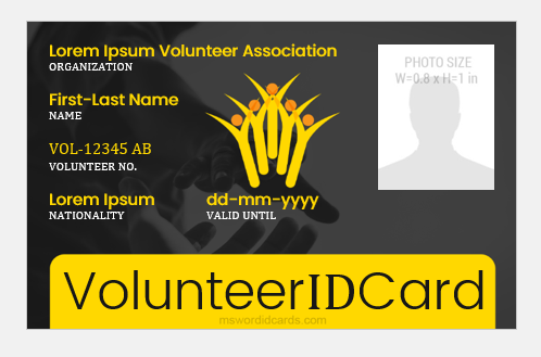 Volunteer worker ID card
