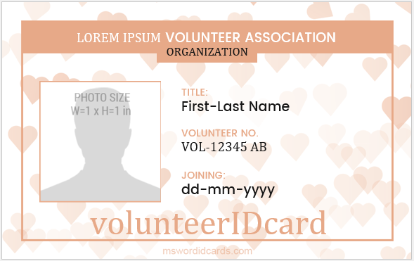 Volunteer ID Card Template